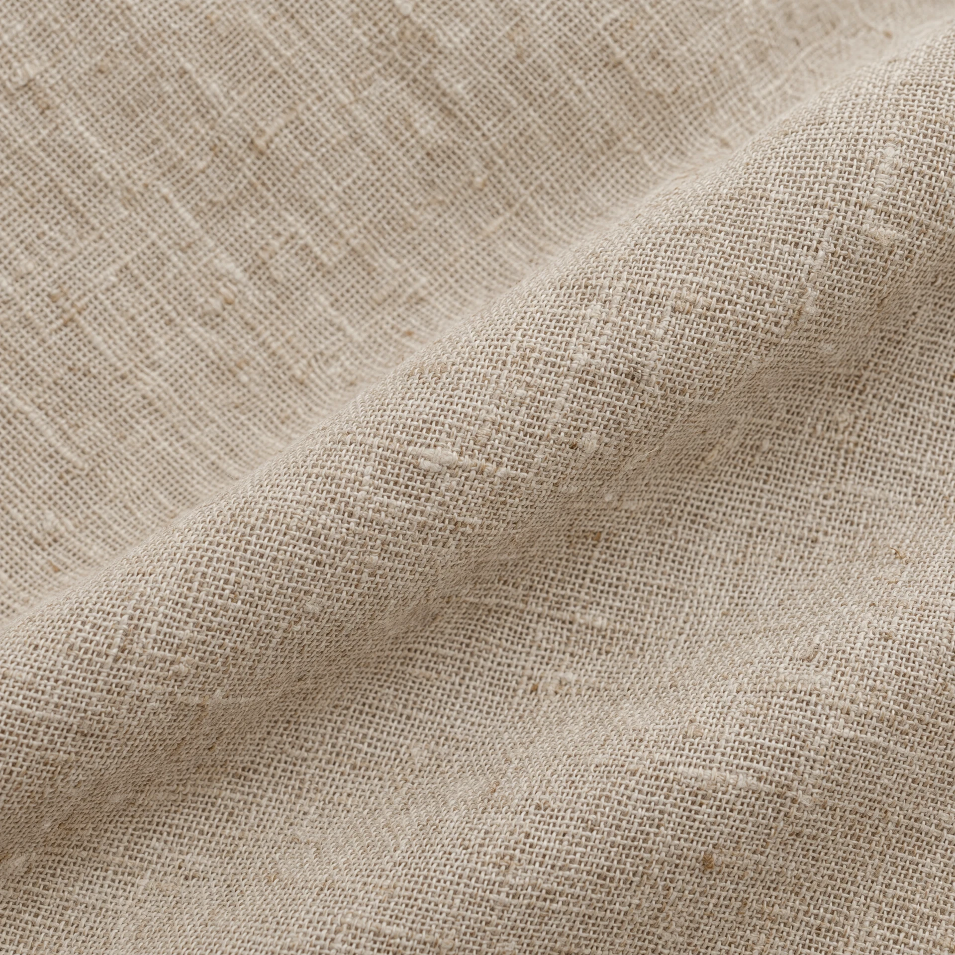 Close-up of natural linen weave
